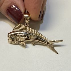 Yellow Gold Mahi Mahi Pendant
