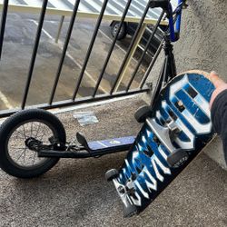 Scooter and Skateboard 