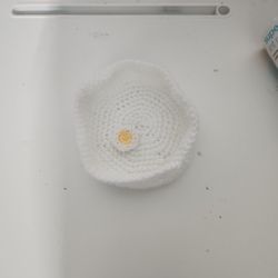 Handmade Crochet Bowl With An Egg 
