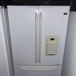 GE profile double door refrigerator on top freezer on bottom