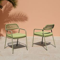 Rio Green Outdoor Dining Chair (Set of 2)