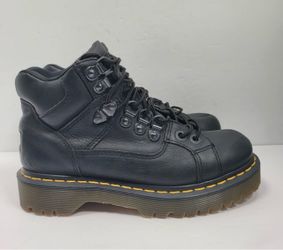 Dr. Martens 10962 Bex Black Leather Boots Men's 10 Y2K Grunge Lace Up