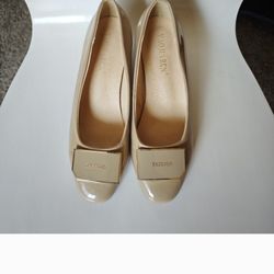  Square Toe Leather Flat Heel Loafers