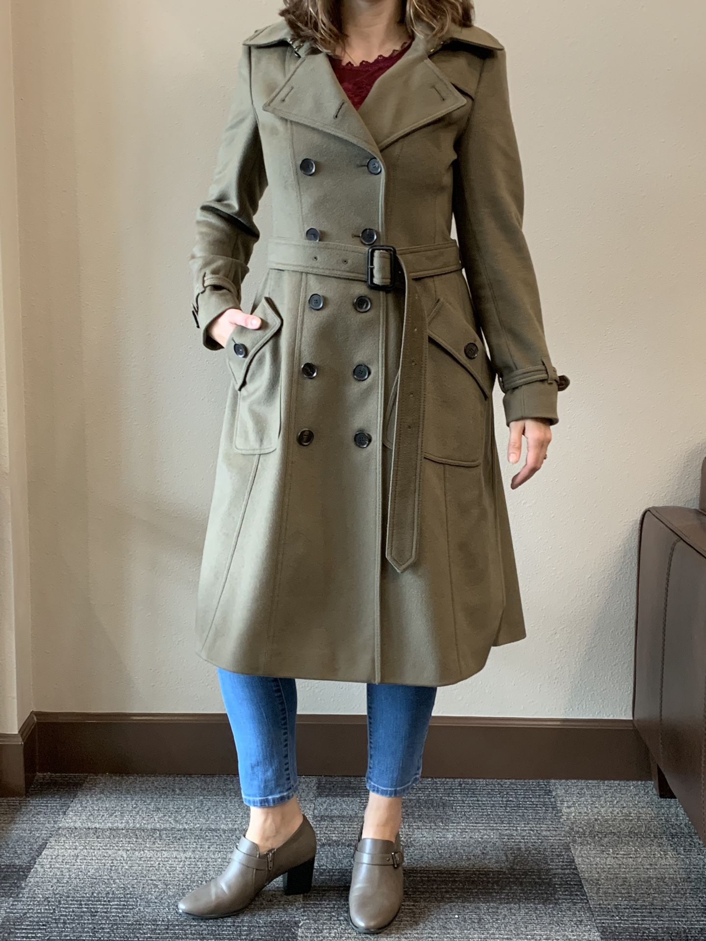 Burberry Wool Full Length Trench *Classic Fall Item*