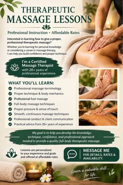 Massage therapy lessons for beginners