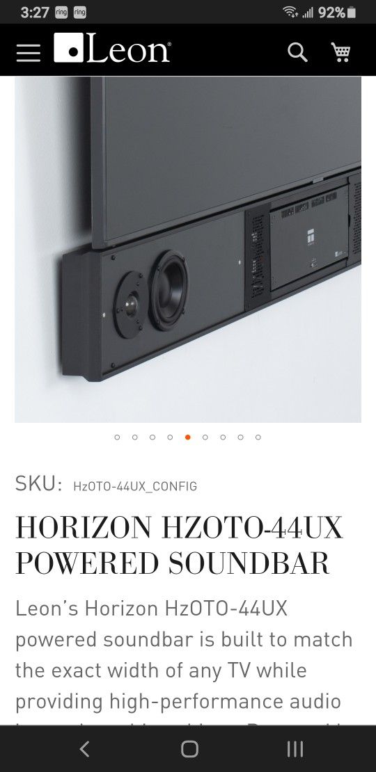Leon. Horizon Powered Soundbar With Built In Amp and Receiver