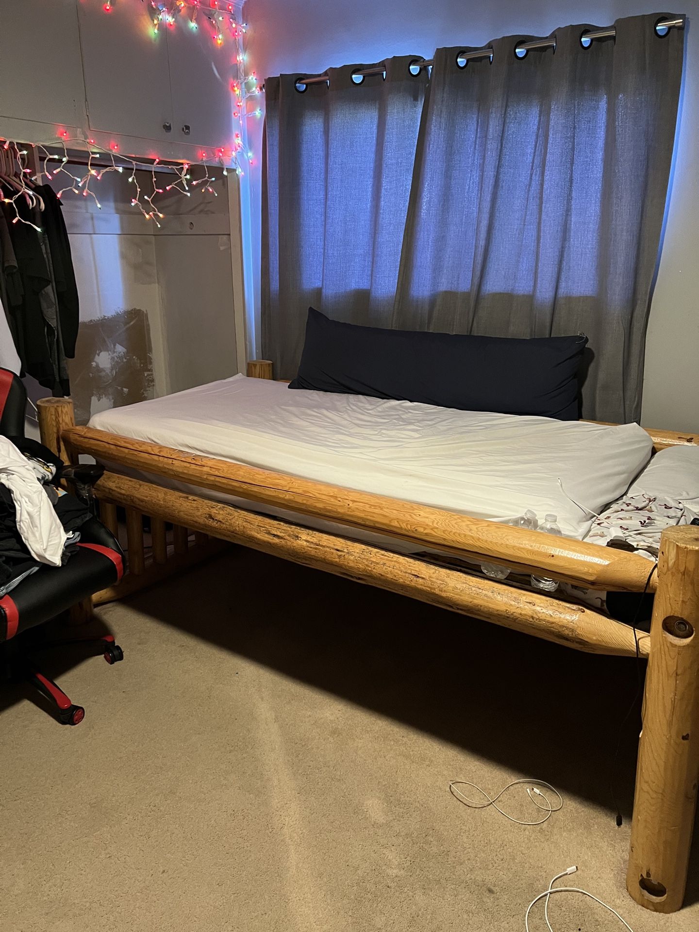 Rusty Pine Wood Bed Frame