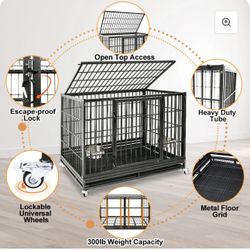New Unboxed Large Dog Crate by Homey Pet Station 