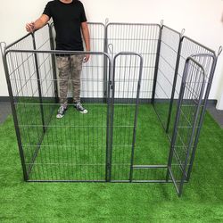New in box $125 Heavy Duty 48” Tall x 32” Wide x 8-Panel Pet Playpen Dog Crate Kennel Exercise Cage Fence 