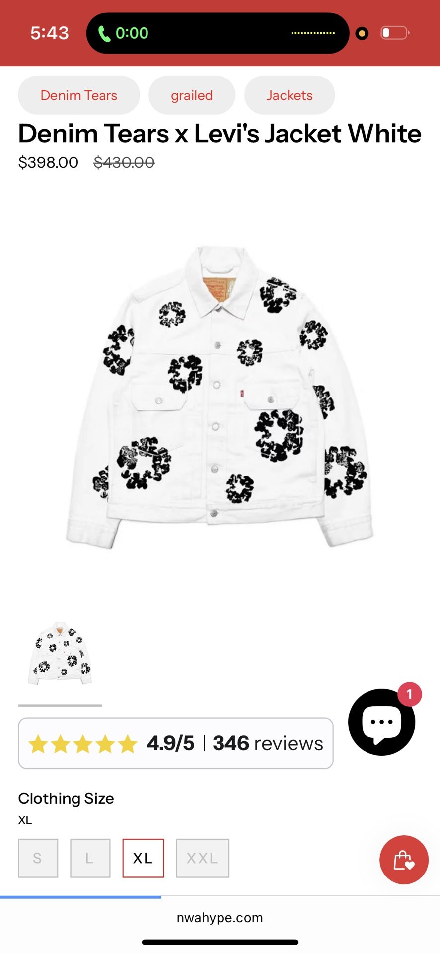 Denim Tears x Levi's Wreath-Print Jacket