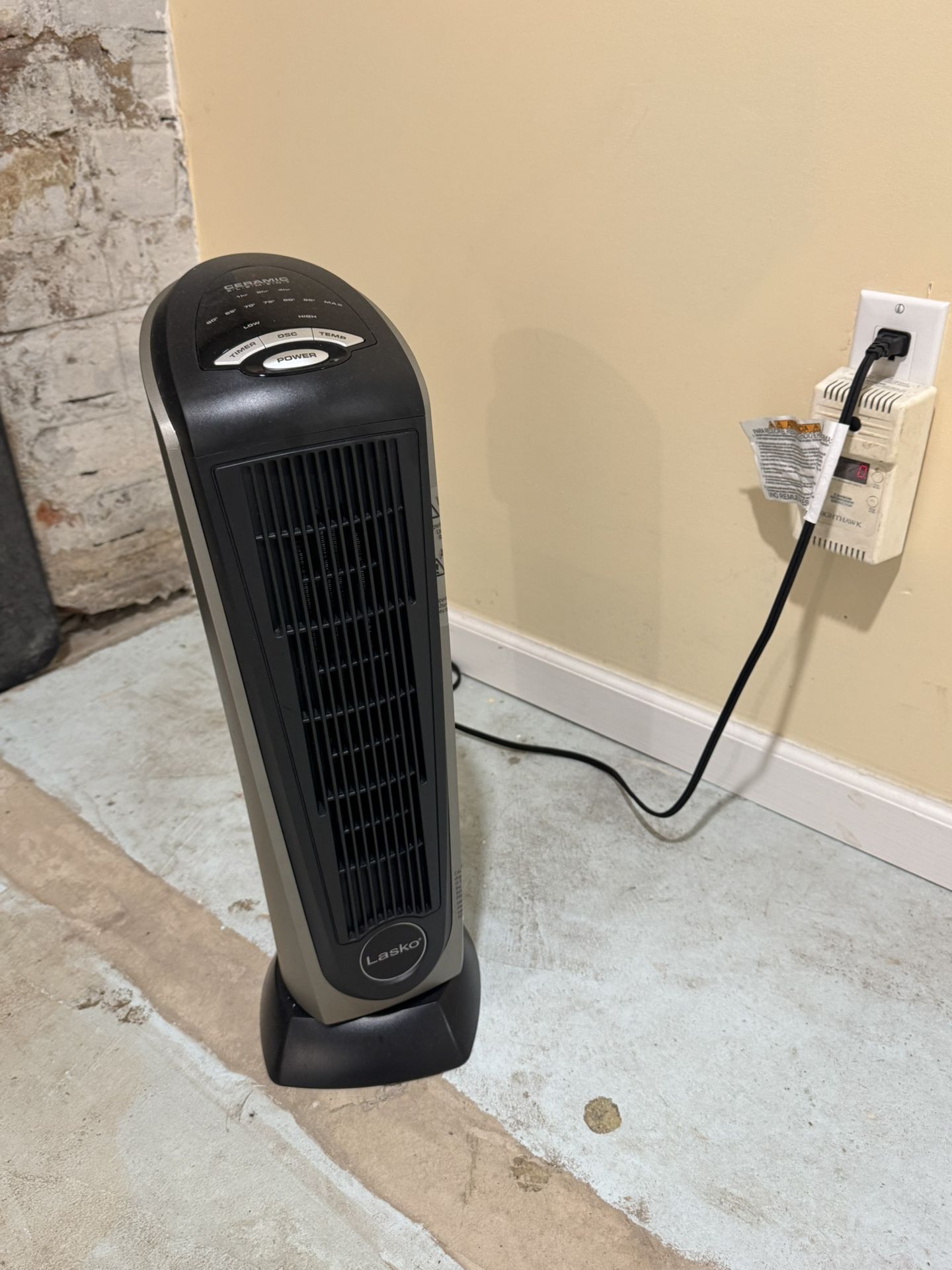 Lasko Oscillating Ceramic Tower Space Heater with Remote Control