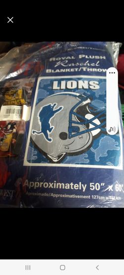 Brand New Dertoit Lions Blanket