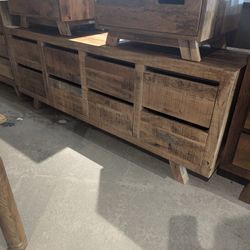 Eight Drawer Handcrafted Mango Wood Dresser
