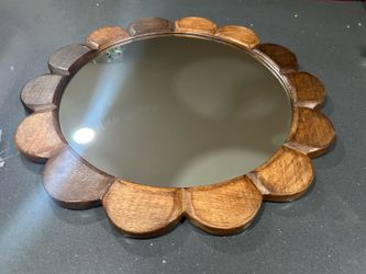 Scalloped Floral Mirror