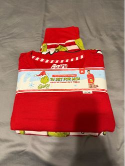 Men’s the grinch  Christmas pjs pajamas lounge  Pants set max dog dr Seuss size medium