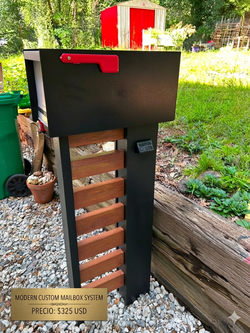 MODERN WOODEN MAILBOX — HANDMADE