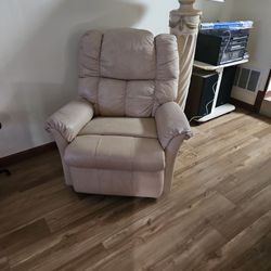 Genuine  Leather  Recliner,  Tan