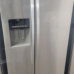 WHIRLPOOL REFRIGERATOR 2DOORS STAINLESS STEEL SIDE BY SIDE INCLUDING 90 DAYS WARRANTY $450