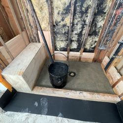 Shower Pan With Bench