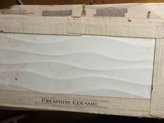 3D White Wave Ceramic Wall Tile – 48 Sq. Ft.
