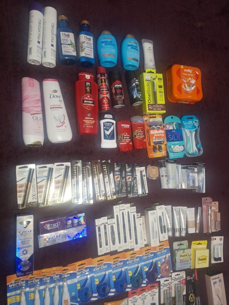 Hygienes, Make up, school supplies...