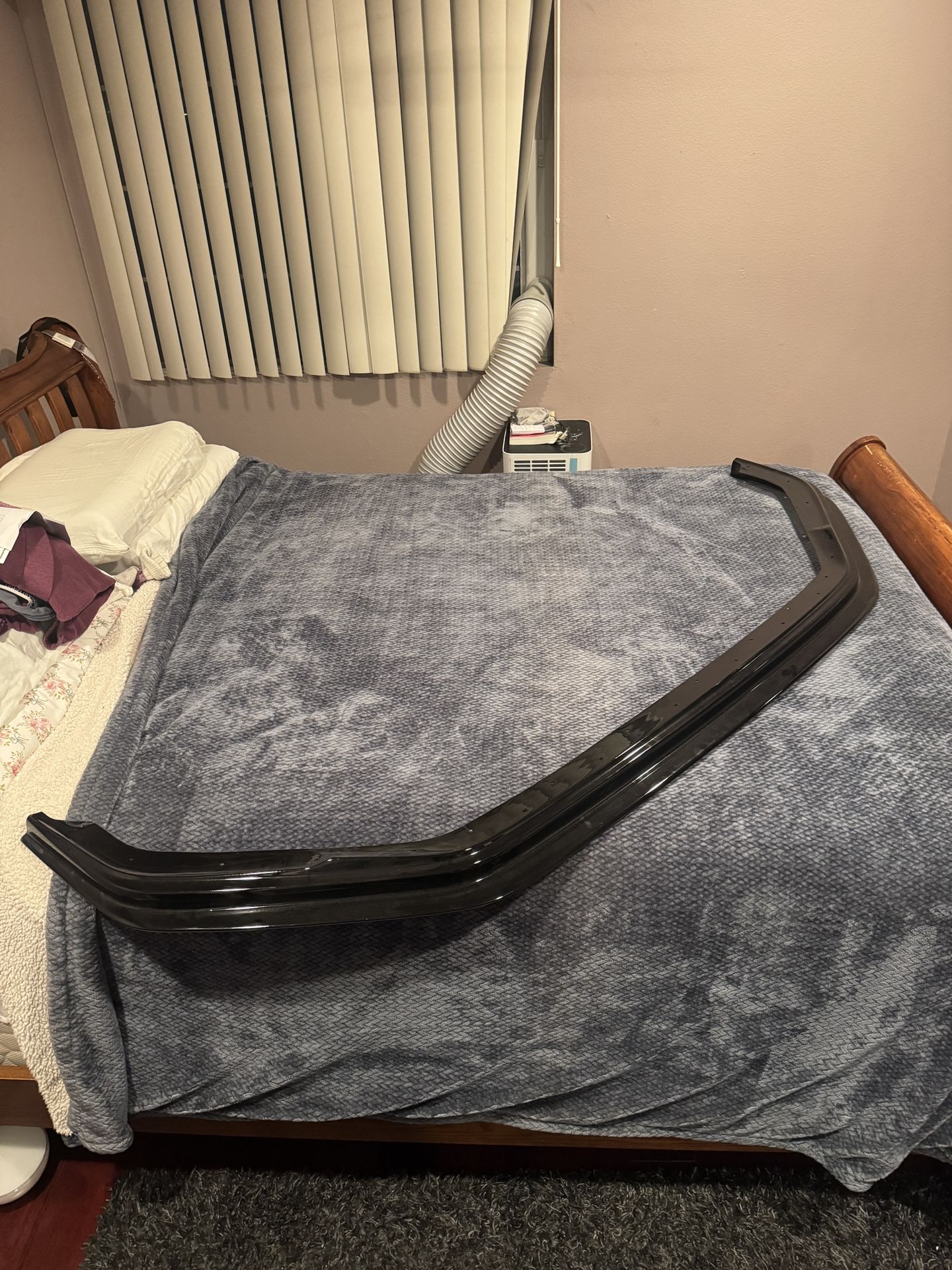 Garage Unique Front Lip Civic Type R fl5 carbon fiber painted Gloss black