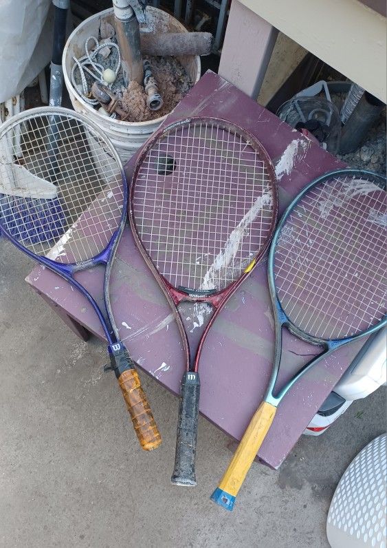 3 Used Tennis Rackets $20 For All 3