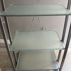 Glass Metal Shelf Like New. 