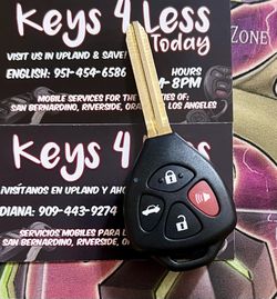 [$120 @ Pomona Indoor Swapmeet] 2006-21 Toyota Duplicate Head Key & Remote Copy (Camry, Corolla, Tacoma,, RAV4, 4Runner, Yaris, Matrix, tC, xB, xD)