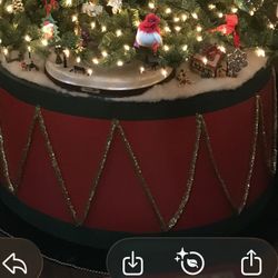 Handmade Red Drum Tree Stand