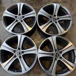 18” Mercedes OEM Factory Gunmetal Machine Wheels C300 CLS S500 E-350 CLA 
