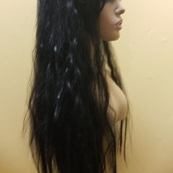 Long Black Wavy Wig