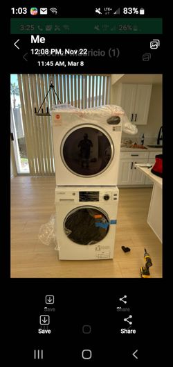 Electric stackable washer