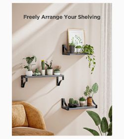 Amada Floating Shelves Grey, Sizes 16.4, 14, And 11.5 Thumbnail