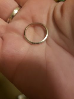 14k White Gold Band\ring