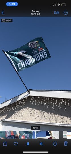 Philadelphia Eagles superbowl 2X. Champions Flag west coast style