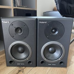 Pair Roland DS-50 24-Bit Bi-Amp Speaker Digital Powered Studio Monitors