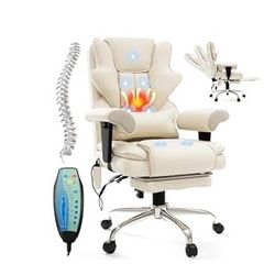 Brand New Mvpipi Ergonomic Leather Massage Office Chair — Unassembled, Great Deal