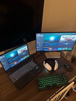 Full Laptop Gaming Productivity Set Up  - HP victus