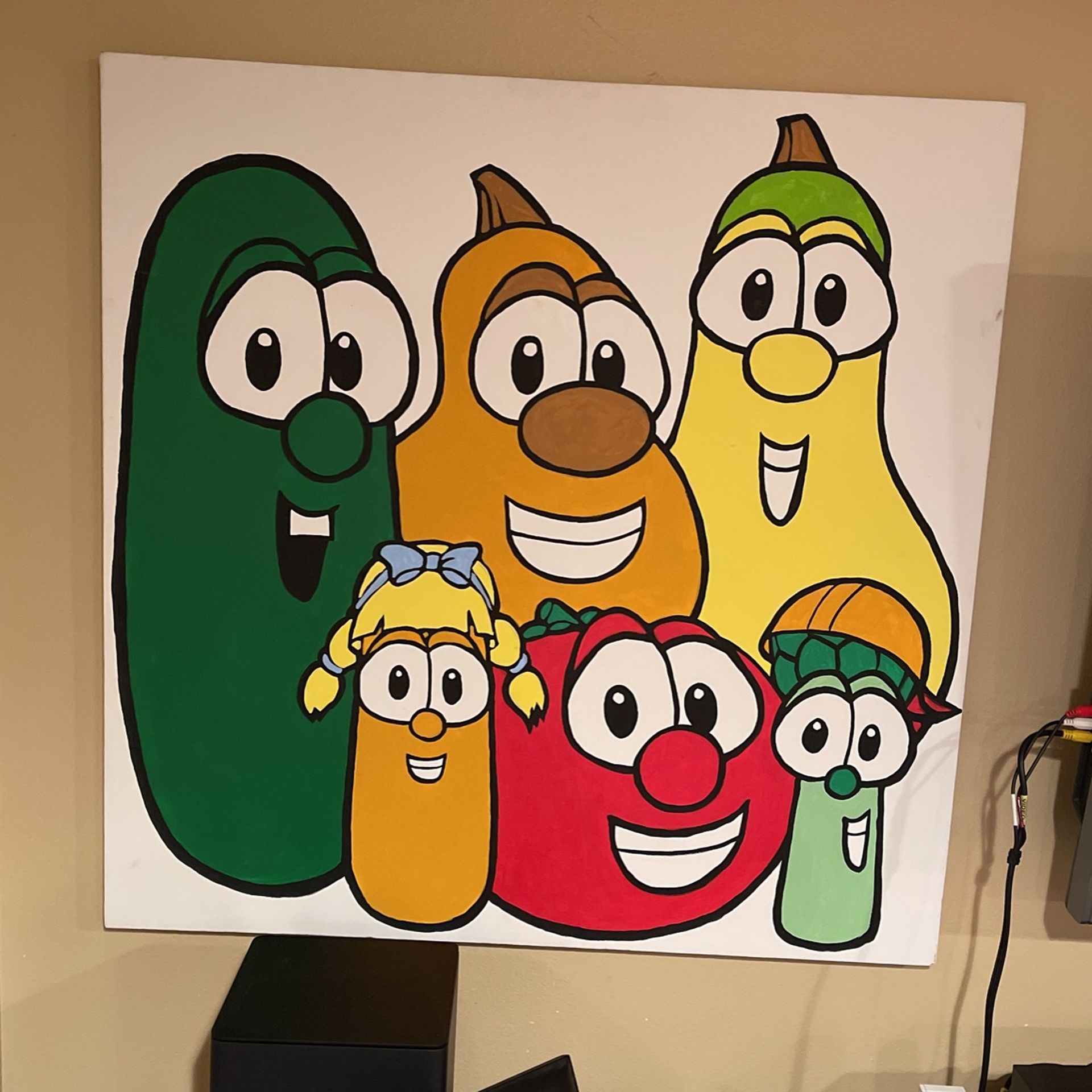 Veggietales Cast Canvas Painting ( 36 Inches X 36 Inches)