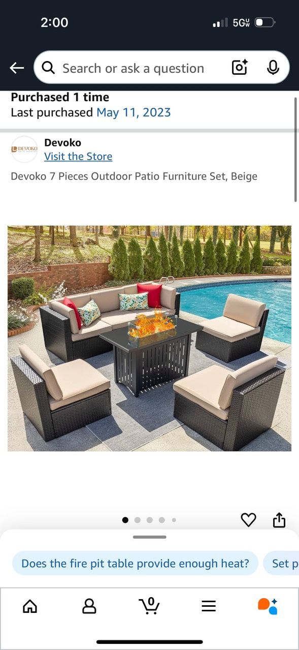 7 Piece patio Set