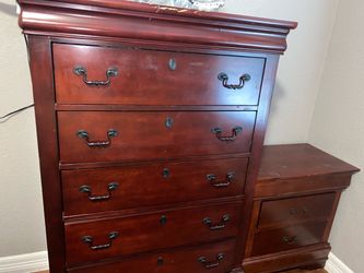 Wood Dresser and Nightstand