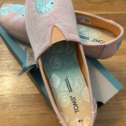 Brand New Apricot Toms - Size 9
