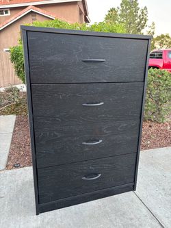 Black Modern Dresser Chest of Drawers Furniture Great Condition