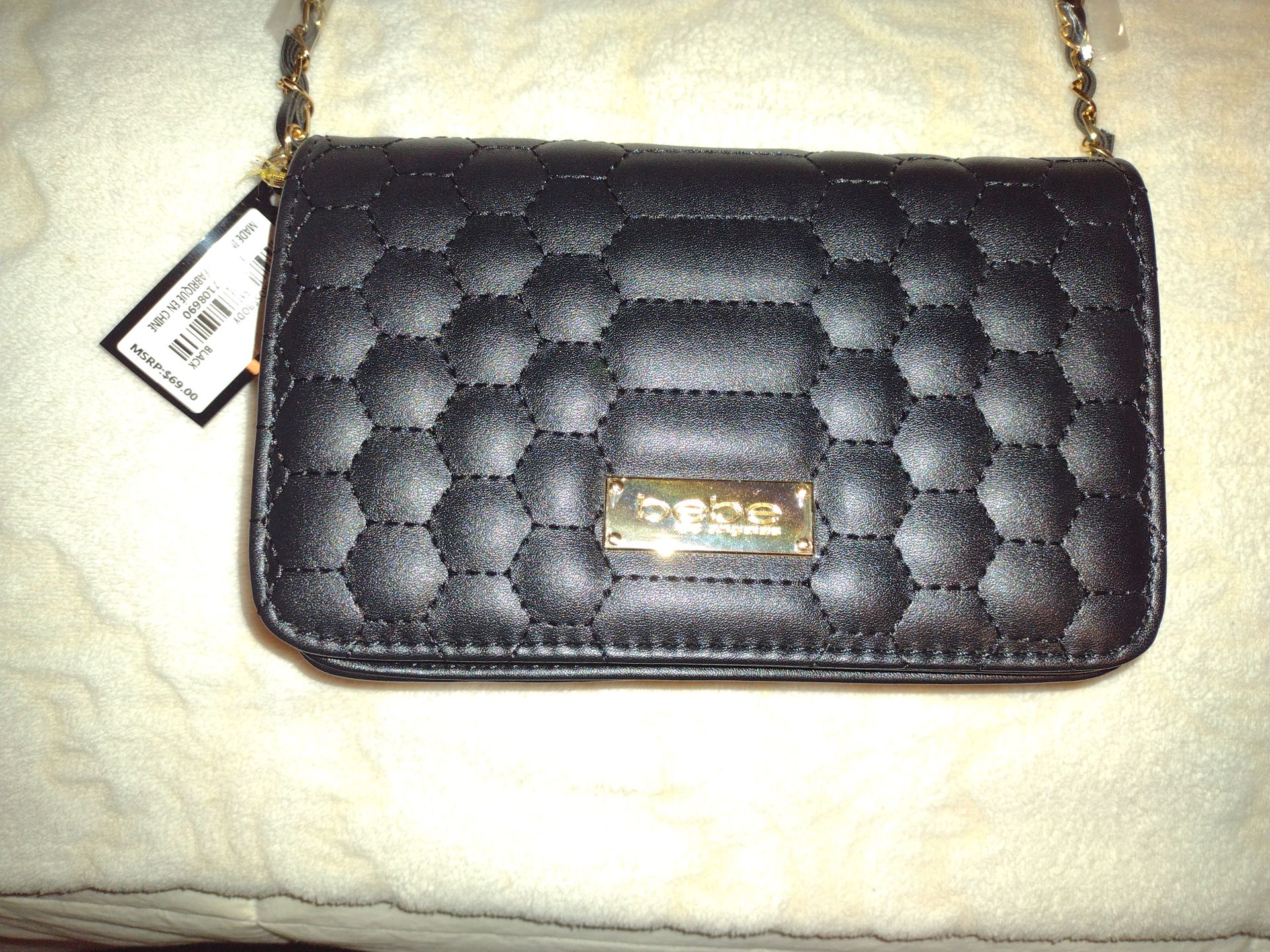 Brand New Bebe Evening Purse, 7 Inches Long, 4 Inches Tall, And 2 Inches Wide