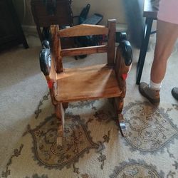 Antique Elephant Rocking Chair