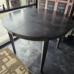 Dark Cappuccino Table With Leaf 