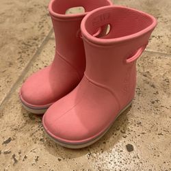 Kids Crocs Rain Boots - Pink - Size 6 Toddler