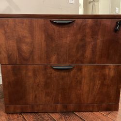 Wood File Cabinet 