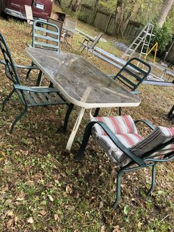 Outdoor chairs and table
